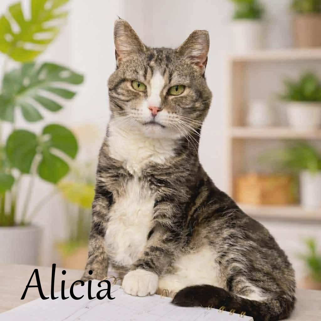 Breed Tabby & Domestic Short Hair Mix Physical Traits Age: Senior, (8+ years) Senior (8+ years) Gender: Female Female Size: Medium, (7-11 lbs) Medium (7-11 lbs) Coat length: Short Short Coat color: Tabby (Brown / Chocolate), White Tabby (Brown / Chocolate), White Behavior Personality Affectionate, Curious, Friendly, Lap Cat, Gentle House-trained: Yes